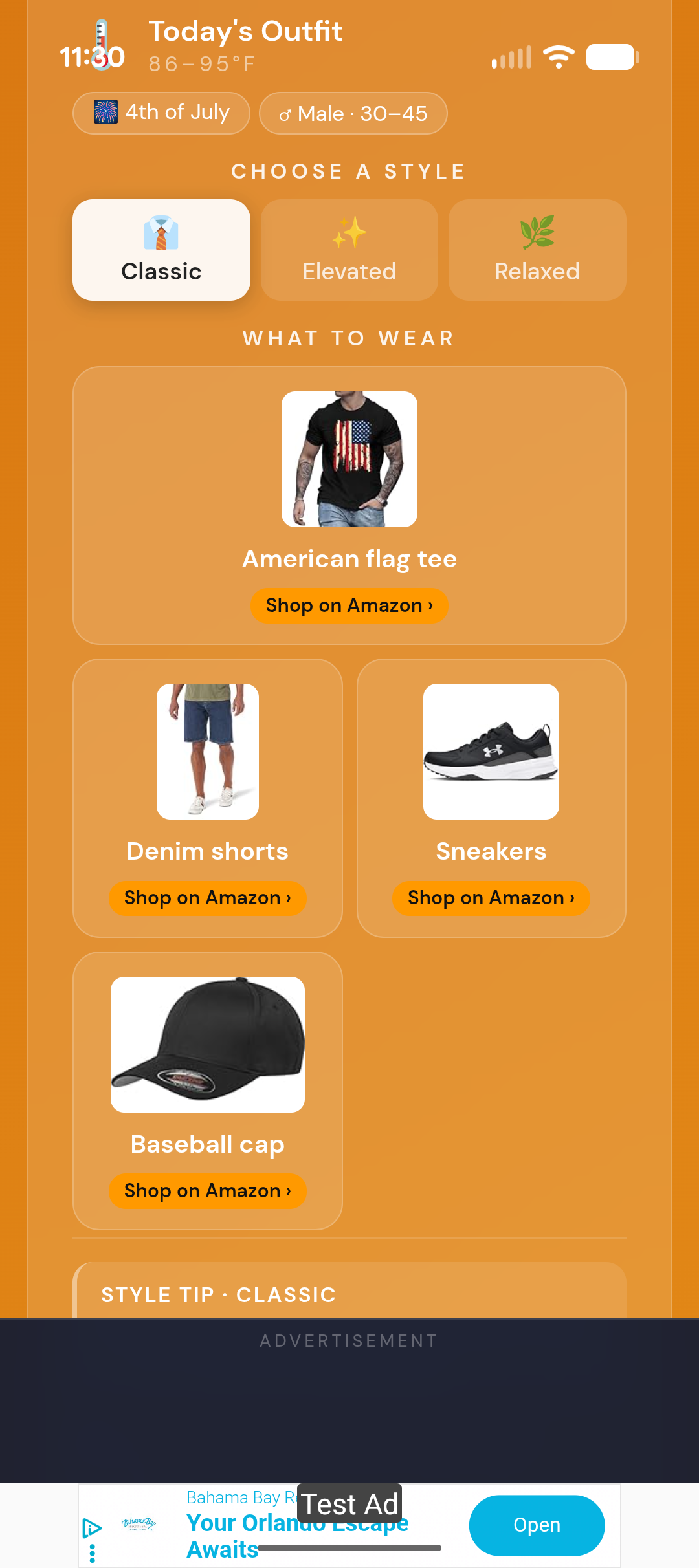 Men's holiday outfit